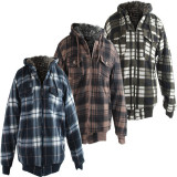 Checkered Hoodie With Fur Lining