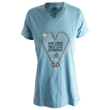 Mad Keen My One True Love is Fishing Ladies Tee