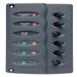 BEP Marine 6 Way Switch Panel with Fuse Box 