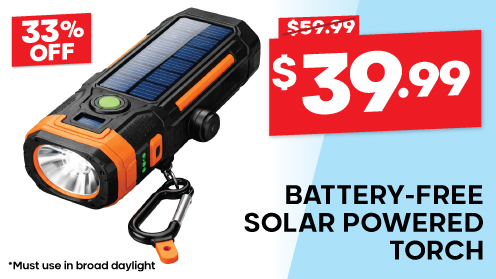 Battery-free Solar Powered Torch
