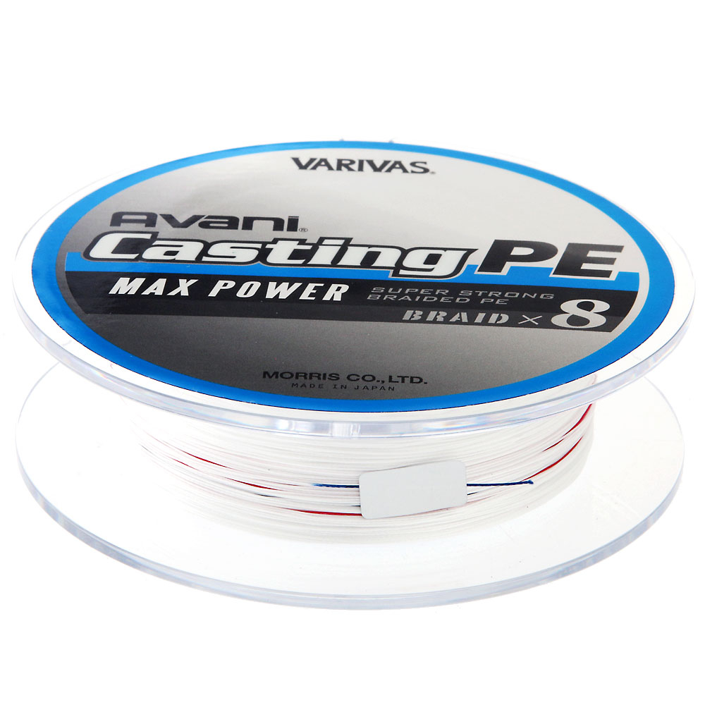 Varivas Avani Max Power Casting X8 Tresse PE 300m 64lb (PE4) Blanc - Neuf